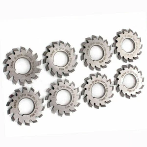 8 Pcs/Set Involute Gear Cutter DP12 DP16 DP20 PA14-1/2 Bore22mm HSS 8H Set No1-8 - Picture 1 of 9