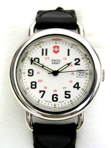 SWISS ARMY CALVARY MODEL 24529 STAINLESS STEEL WRIST WATCH NEW BATTERY - Picture 1 of 11