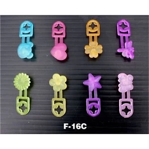 X-Small Barrettes (Snaps) with frosted finish for small microbraids, twists, etc - Picture 1 of 2