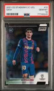 2021-22 Topps Stadium Club Chrom UEFA Champions League GAVI RC 31 PSA 10 EDELSTEIN - Bild 1 von 2