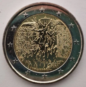 Frankreich 2 Euro Münze 2019 "Berliner Mauer" UNC - Bild 1 von 2