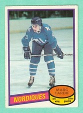 (1) MARC TARDIF 1980-81 O-PEE-CHEE # 256 NORDIQUES  EX-MT CARD (I5443)