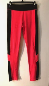 Size 16 "Justice" girls pink / black activewear leggings - Picture 1 of 4