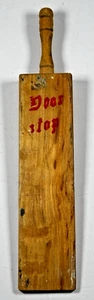 Vintage Wooden Door Stop With Handle Free P+P - Picture 1 of 15