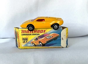 LESNEY MATCHBOX SUPERFAST 1973, #NEW 27 LAMBORGHINI COUNTACH, NEW IN BOX - Picture 1 of 7