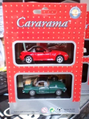 CARARAMA 1/43 - SET 2 AUTO - BMW Z3 SOFT TOP + MGB SOFT TP - Immagine 1 di 2