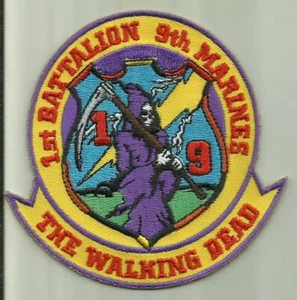 1ST SCHLACHT 9. MARINES USMC MILITÄR PATCH CAMP LEJUENE N.C. SOLDAT KRIEGER USA - Bild 1 von 2