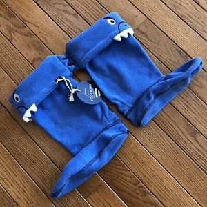 NWT Joules Kids Fleece Welly Socks Rain Boot Liners Blue Sz US Kids 2-4 shoe - Picture 1 of 6