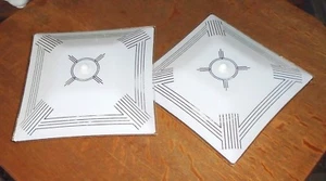 2 cubiertas de lámpara vintage con patrón de rascacielos atómicos de 12 pulgadas 3 bombillas eléctricas - Imagen 1 de 4