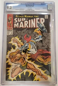SUB-MARINER #4 1968 CGC 9.2 WHITE PAGES! - Picture 1 of 2