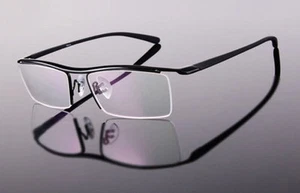 Agstum Pure Titanium Mens Nickle Free Half Rim TR90 Eyeglasses Frames Optical - Picture 1 of 18