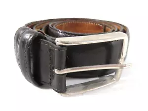 Dania for Andrews Milano Brown Distressed Leather Belt Mens 42 Silver Buckle - Picture 1 of 4