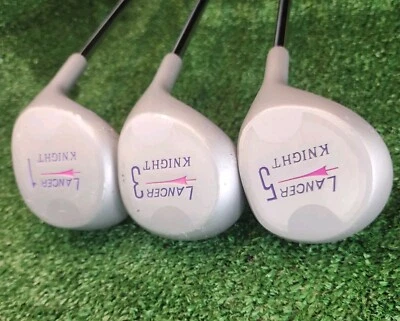 Juego de 3 piezas de madera para damas Knight Lancer 1, 3, 5 madera varilla de acero para diestros  Foto 1 de 4