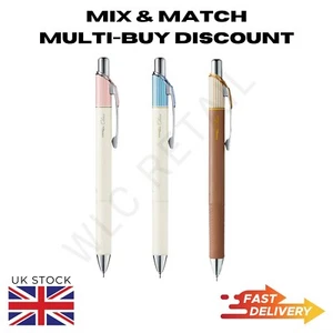 Pentel EnerGel Clena 0.4mm Retractable Liquid Gel Pen Pink/Blue/Brown, Brand New - Picture 1 of 4