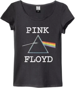 Amplified Pink Floyd Dark Side Of The Moon Ladies Charcoal T Shirt Scoop Neck - Picture 1 of 1
