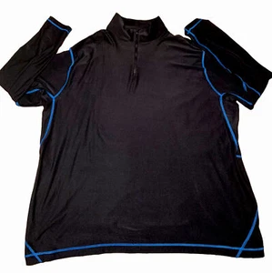 Antigua Golf Desert Dry 1/4 zip Long Sleeve performance Pullover Black XXL NICE! - Picture 1 of 8