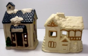 Weihnachtsdorf Teelichter Häuser Menge 2 5 Zoll und 3 1/2 Zoll - Bild 1 von 8