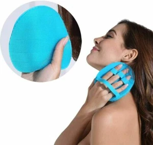 Soft Silicone Body Brush Bath Shower Glove Exfoliating Skin Massage Scrubber AU - Picture 1 of 7