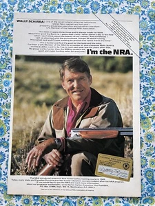 Vintage 1983 National Rifle Association NRA Print Ad Wally Schirra - Bild 1 von 7