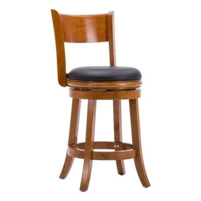 Boraam Palmetto Counter Height Swivel Counter Stool in Fruitwood - Image 1 of 4