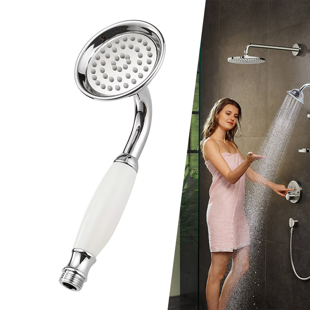 Duschstange Gold Mit Handbrause – Retro-Landhausstil Aus Messing, Verstellbar, Mit Antikalk-Düsen