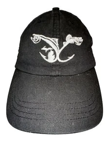 Chinook Walley Michigan 2 Hook White on Black Hat Cap Cotton Hook Loop - Picture 1 of 12