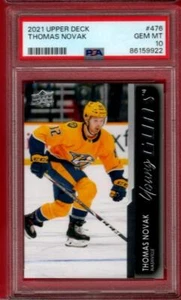 2021-22 UPPER DECK THOMAS NOVAK YOUNG GUNS ROOKIE #476 PSA 10 UD YG RC GC - Picture 1 of 1