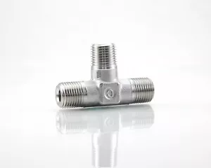 SWAGELOK SS-2-MT 316 STAINLESS PIPE FITTING TEE 1/8 M NPT X 1/8 M NPT X 1/8 MNPT - Picture 1 of 4