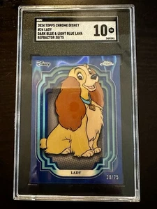 Topps Chrome Disney LADY /75 Blue Lava -  GRADED 10 💎 GEM MINT - Picture 1 of 2