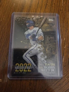 Bobby Witt Jr. 2023 Topps Series 1  - 2022's Greatest Hits #22GH-19 Royals /299 - Picture 1 of 2