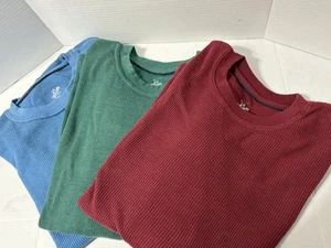 Beverly Hills Polo Club Thermal Men’s Shirts (3) Red,Blue & Green Pullover XL - Picture 1 of 13