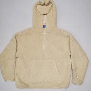 Tokyo Disney Resort Fluffy Beige Oversized Chip N Dale Pullover Hoodie Size M - Picture 1 of 9