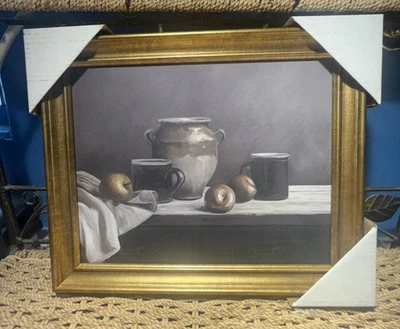 12" x 10" MOODY STILL LIFE Framed WALL ART Canvas Threshold STUDIO MCGEE - Image 1 of 3
