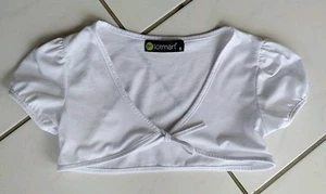 Girls Size 8 Lotmart White Short Sleeve Shrug - Picture 1 of 3
