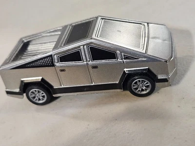 Tesla Cybertruck Silver Pull Back Plastic 3” - Image 1 of 4