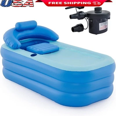 Inflatable Bathtub W/ Electric Pump Portable Relaxation Spa Comfortable Design - Image 1 of 4