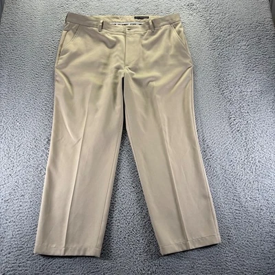 Pantalones chinos Greg Norman para hombre 40x30 beige poliéster calce recto golf viaje Foto 1 de 4