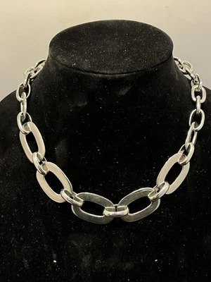 Ben-Amun Women's MCM Chunky Silver-Tone Statement 18" Necklace  Beautiful!!! - Image 1 of 4