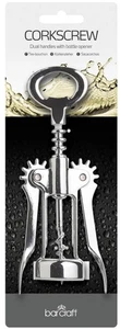 Bar Craft Corkscrew Dual Handles With Bottle Opener Shiny - Picture 1 of 4