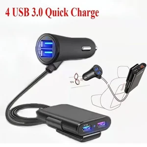 Simplified Charging Experience 4 Port Vehicle Charger for Smart Devices - Zdjęcie 1 z 12