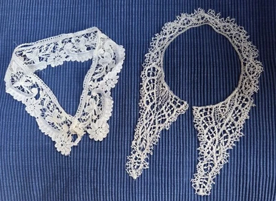 Par de collar de encaje victoriano hecho a mano Foto 1 de 4