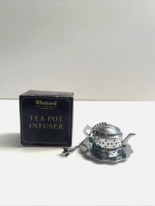 NEW Whittard of Chelsea London Stainless Steel Tiny Little Teapot Infuser NIB - Picture 1 of 8