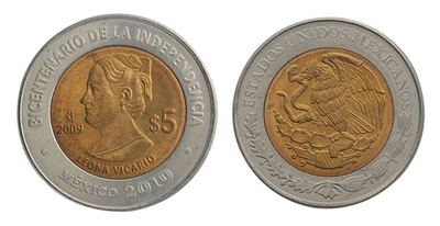 Mexico 5 Pesos, 2009 (2010), KM #919, Mint Commemorative - Image 1 of 3