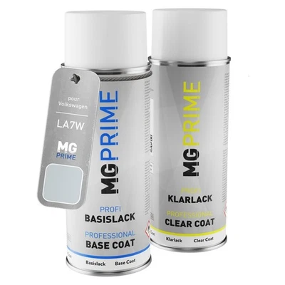 MG PRIME Peinture voiture Bombes aérosols pour Volkswagen LA7W Reflexsilber Metallic