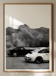 Vintage Porsche Racing Poster - Auto Kunstdruck - Garage Wanddeko - Bild 1 von 5
