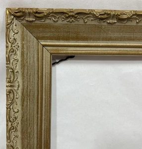Vintage viktorianischer Stil gold vergoldet Gesso Massivholzrahmen passt 12"x9" Mid Century - Bild 1 von 11