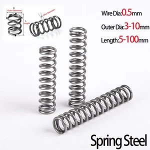 Compression Spring Steel 0.5mm Wire Dia 3mm ~ 10mm OD Small Pressure Springs - Picture 1 of 24