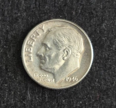 1946-P Roosevelt Silver Dime AU - Image 1 of 4