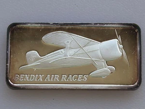 1976 Hamilton Mint Bendix Air Races HAM-670 Silver Art Bar D2221 - Picture 1 of 2
