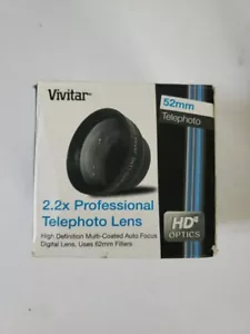 Vivitar 2.2 Professional Telephoto 52mm Lens w/ Macro VIV-52T *Open Box* - Picture 1 of 10